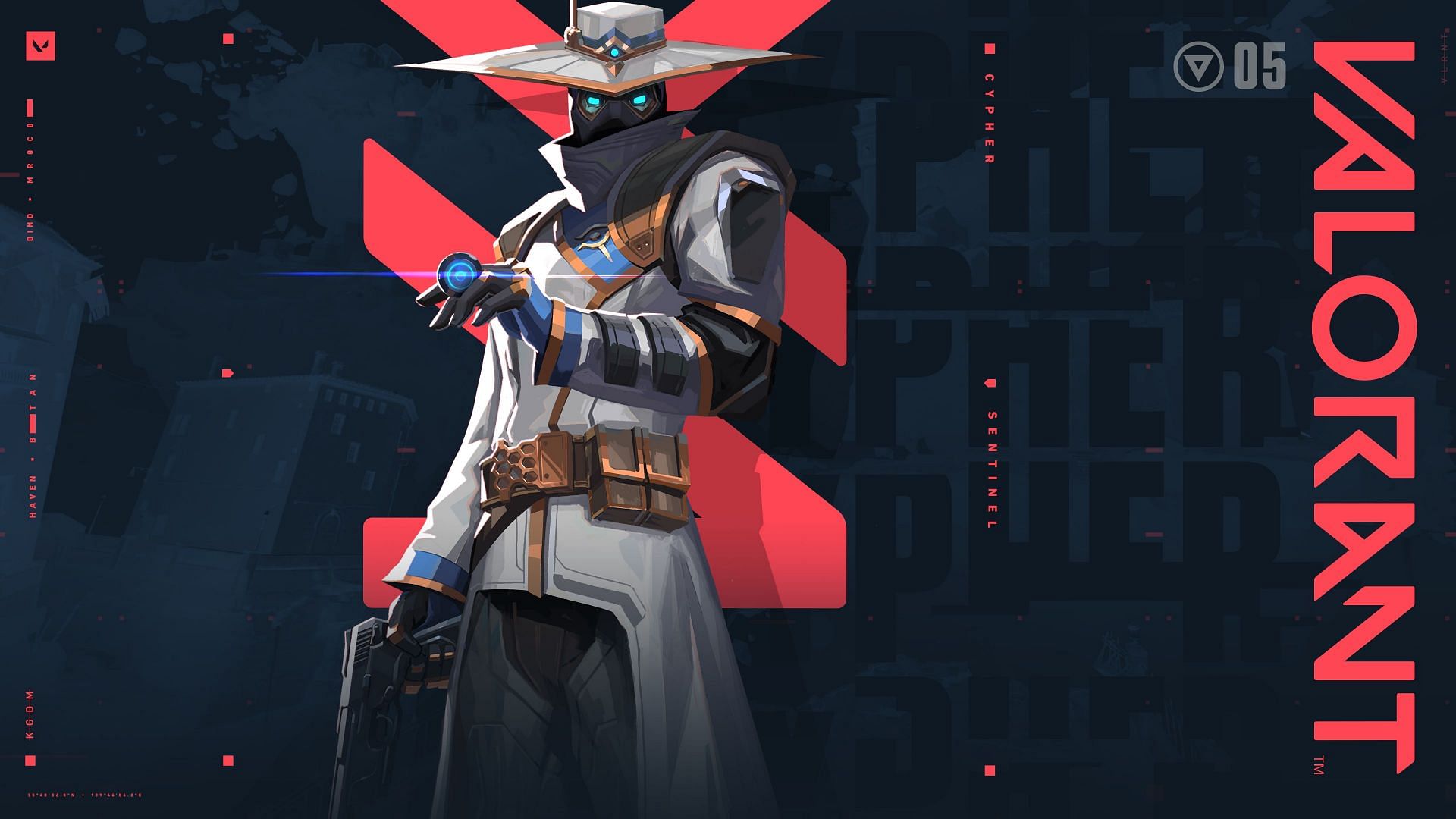Cypher (Agent 5) in Valorant (Image via Riot Games)