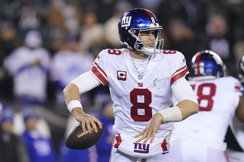 Daniel Jones during NFC divisional playoffs: New York Giants vs. Philadelphia Eagles