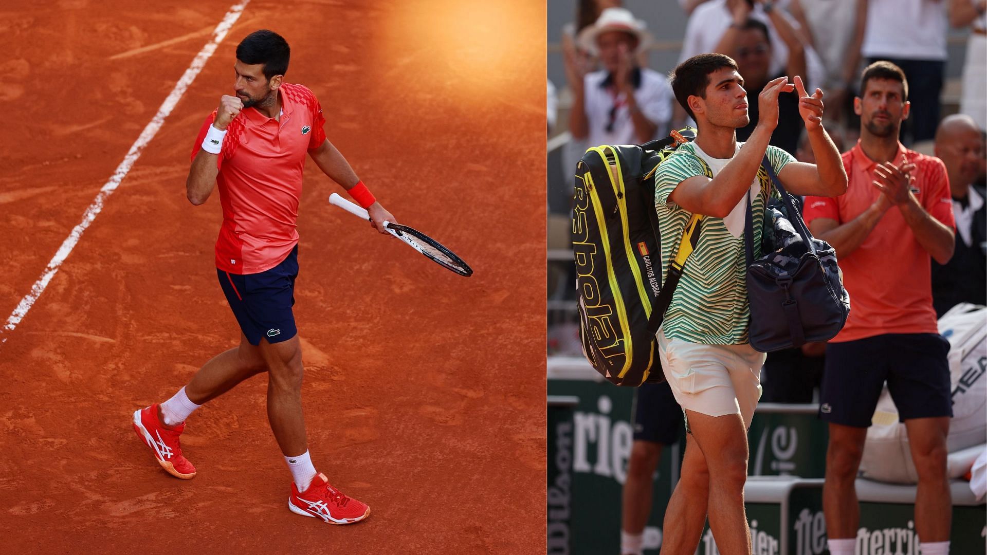 Novak Djokovic had comforting words for Carloz Alcaraz after their 2023 French open semifinal clash.