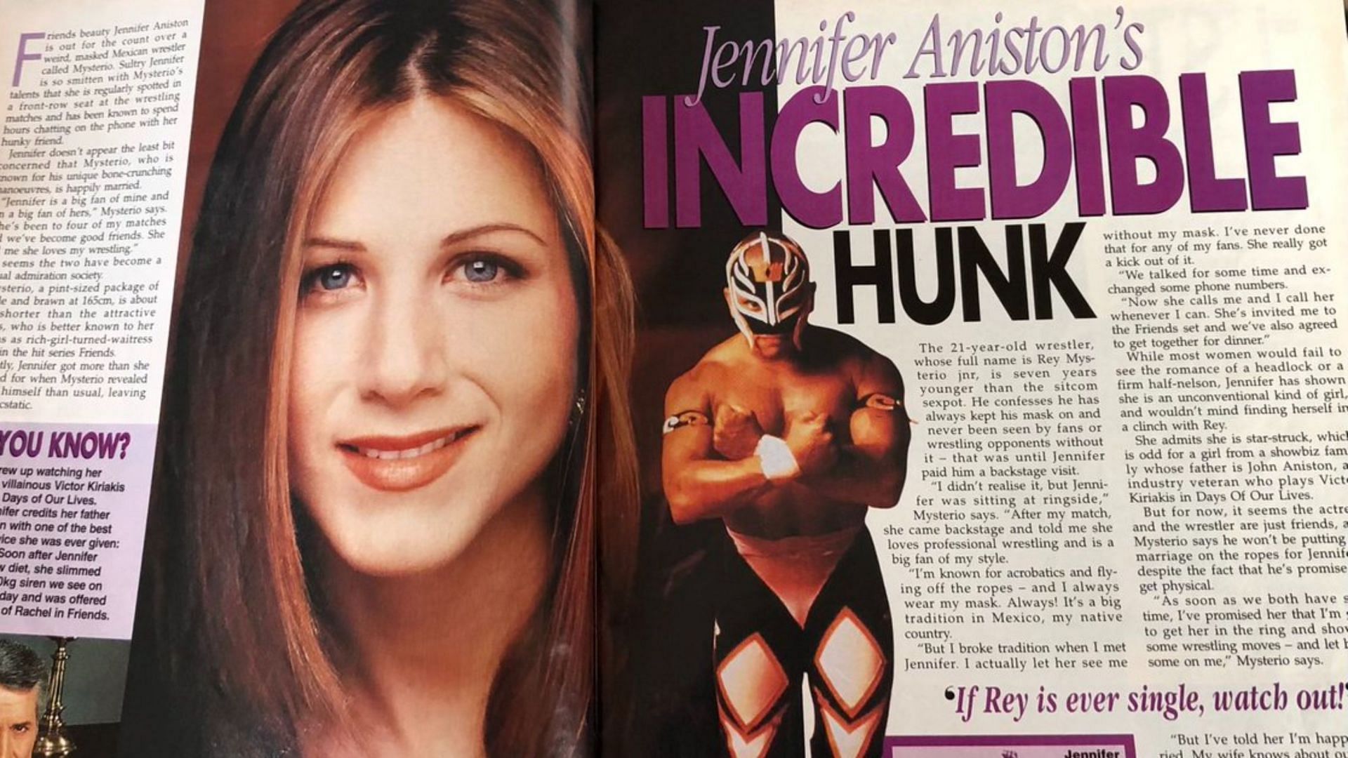 WWE legend Rey Mysterio was rumored to date Jennifer Aniston