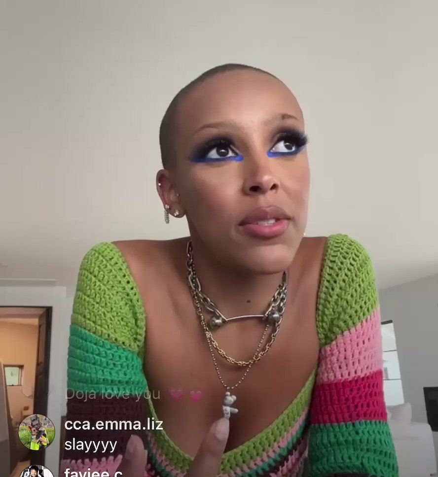 Doja Cat goes full Britney Spears, shaves head and eyebrows on Instagram