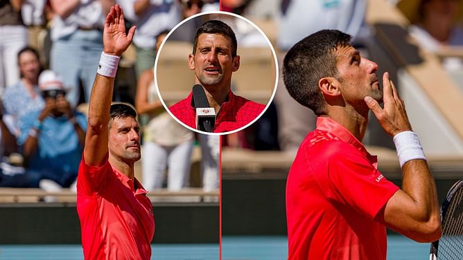 Why does Novak Djokovic speak in French at Roland Garros?