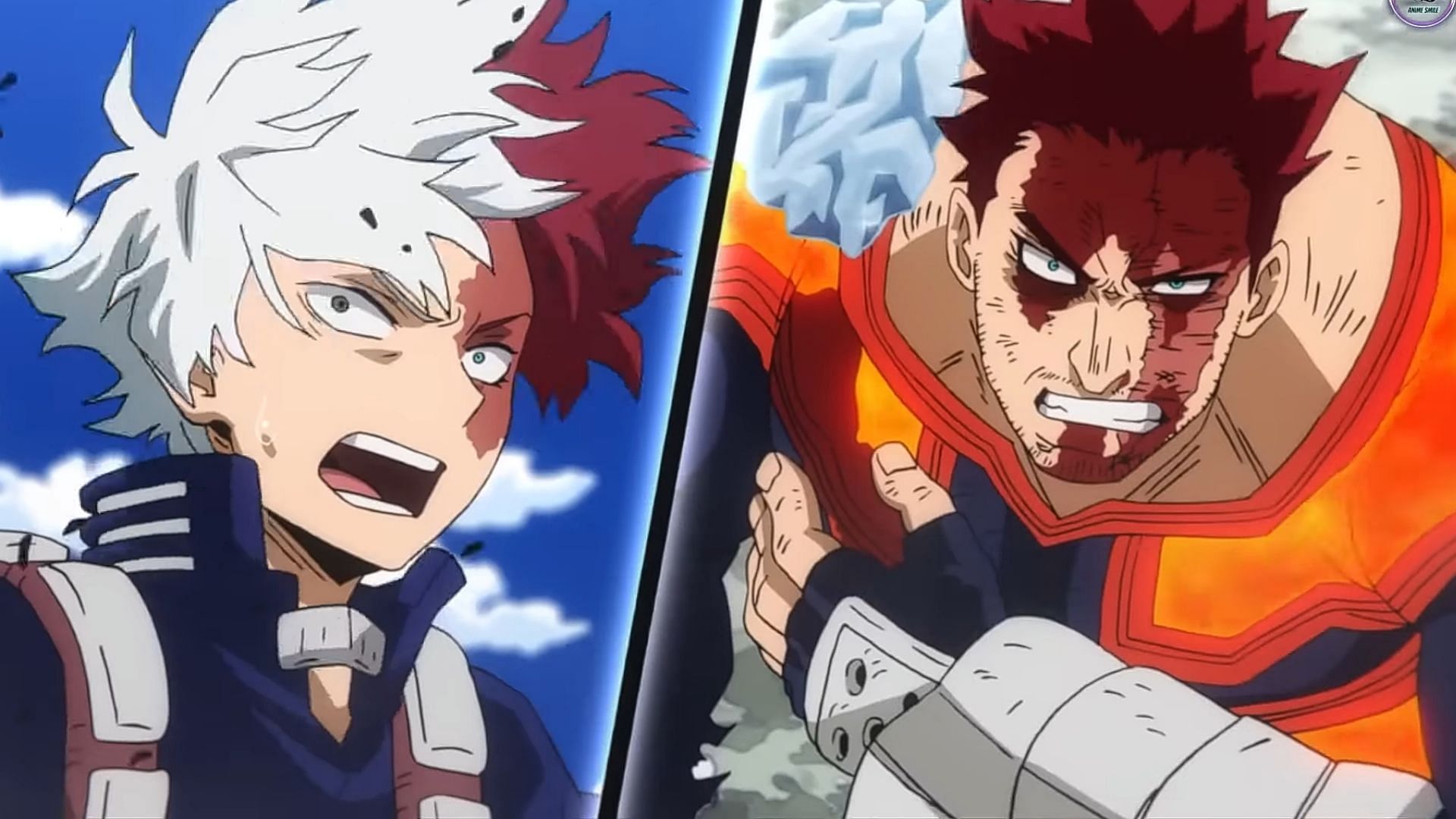 Shoto and Endeavor (Image via Bones)