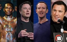 Israel Adesanya seemingly takes a sarcastic dig at Chael Sonnen for spreading Mark Zuckerberg vs. Elon Musk UFC 300 rumors