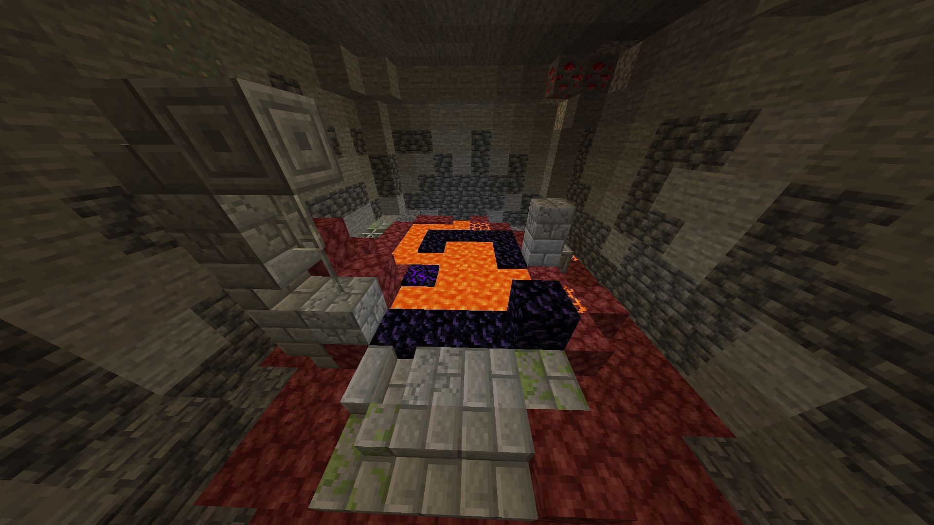 Some ruined portals may not have chests (Image via Mojang)