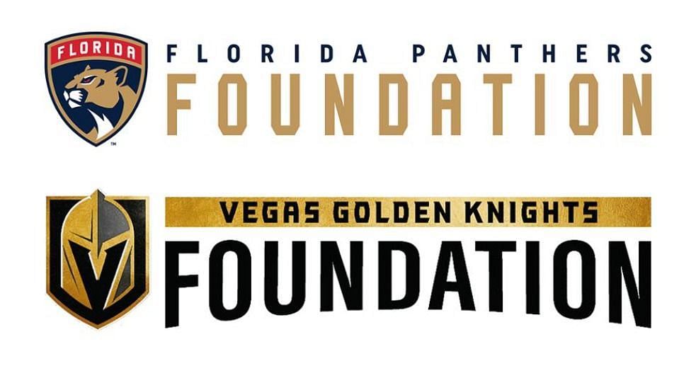 Download Vegas Golden Knights Emblem On US Flag Wallpaper