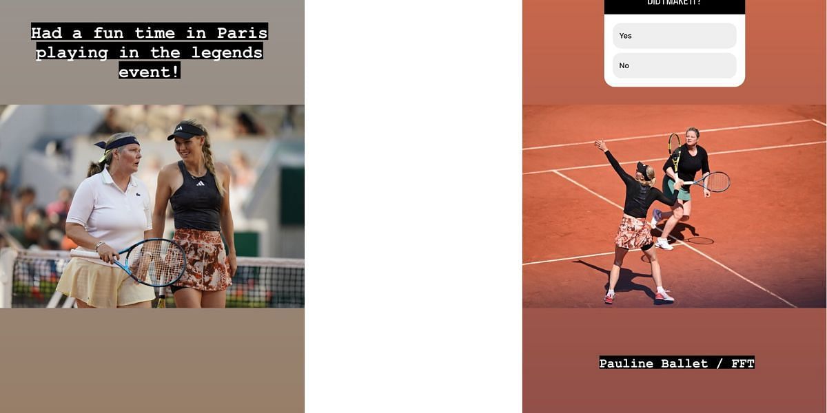 Wozniacki at the 2023 French Open