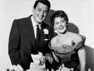 Hudson and his wife, Phyllis Gates on their wedding day, 1955 (Image via AP)