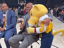 Watch: Charles Barkley and the NBA's highest-paid mascot Rocky the Mountain Lion share heartfelt moment