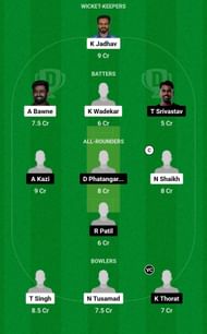Dream11 Team for Kolhapur Tuskers vs Ratnagiri Jets - Maharashtra Premier League 2023.