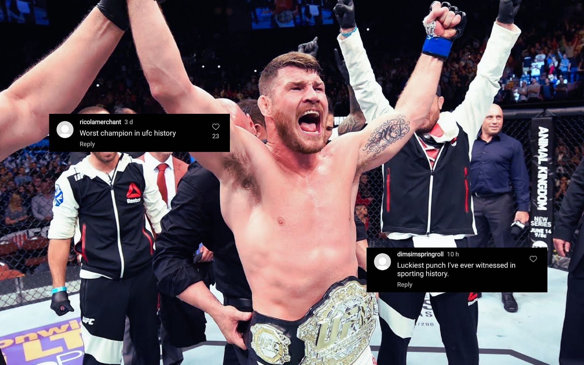 Michael Bisping (Image credit: UFC on YouTube), Comments credit: @mikebisping on Instagram