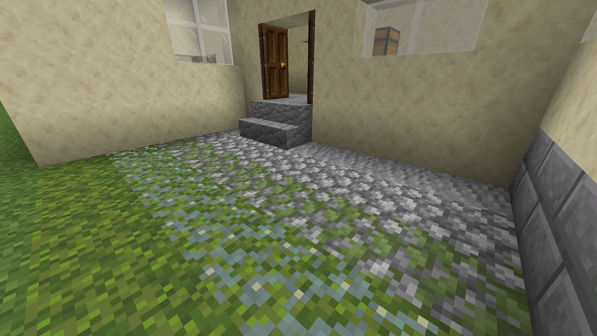 Players can add gradient to blocks to add more detailed design to builds in Minecraft 1.20 (Image via Mojang)