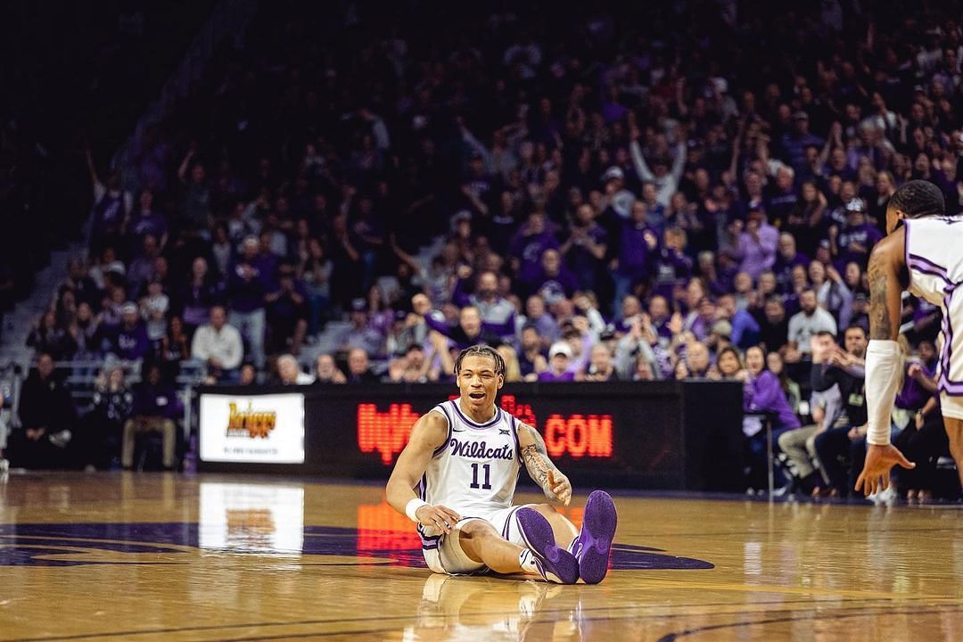 Keyontae Johnson on the floor after scoring an and-one bucket. Via Instagram.