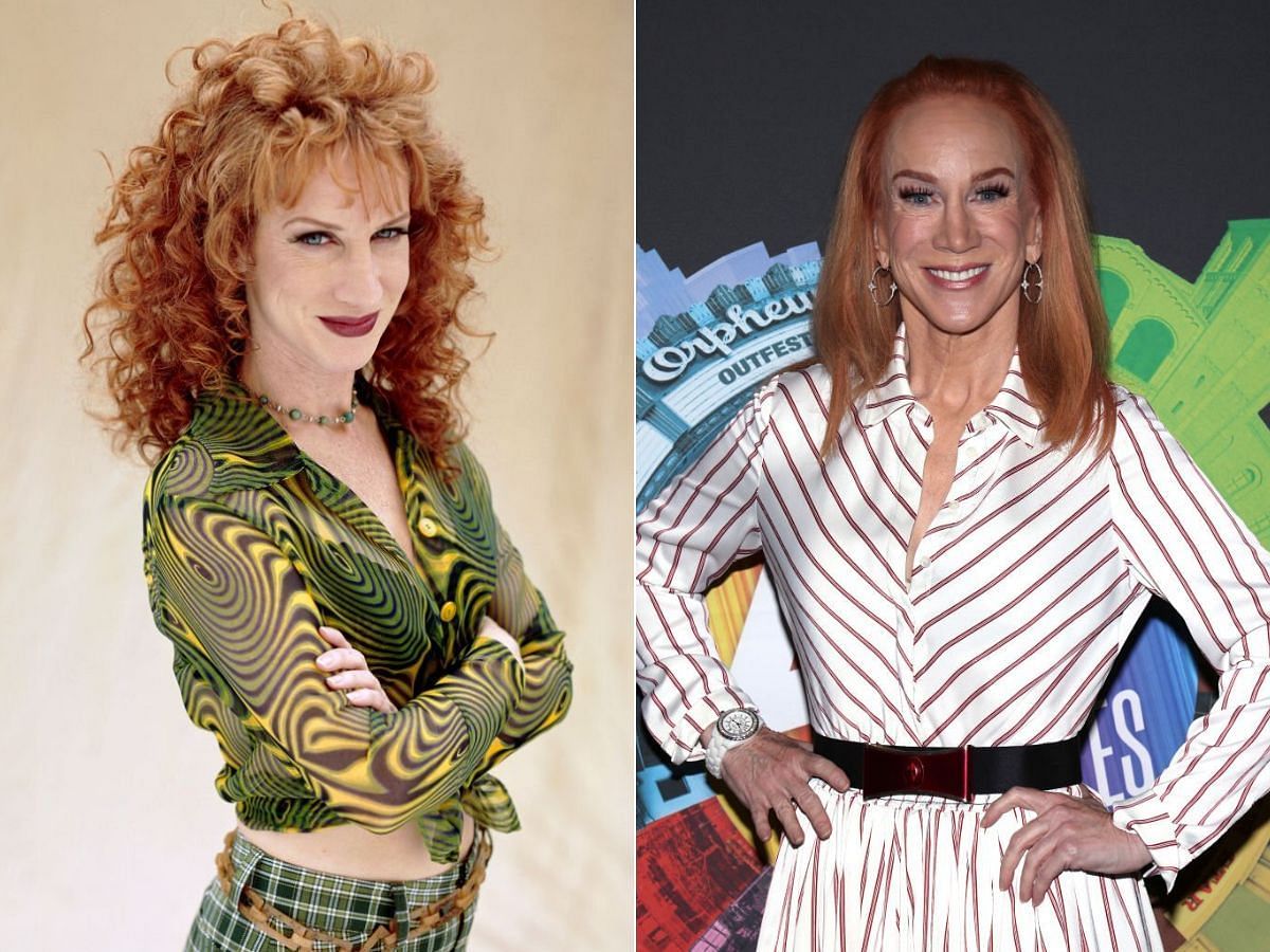 Stills of Kathy Griffin before (left) and after (right) plastic surgery (Images Via Getty Images)
