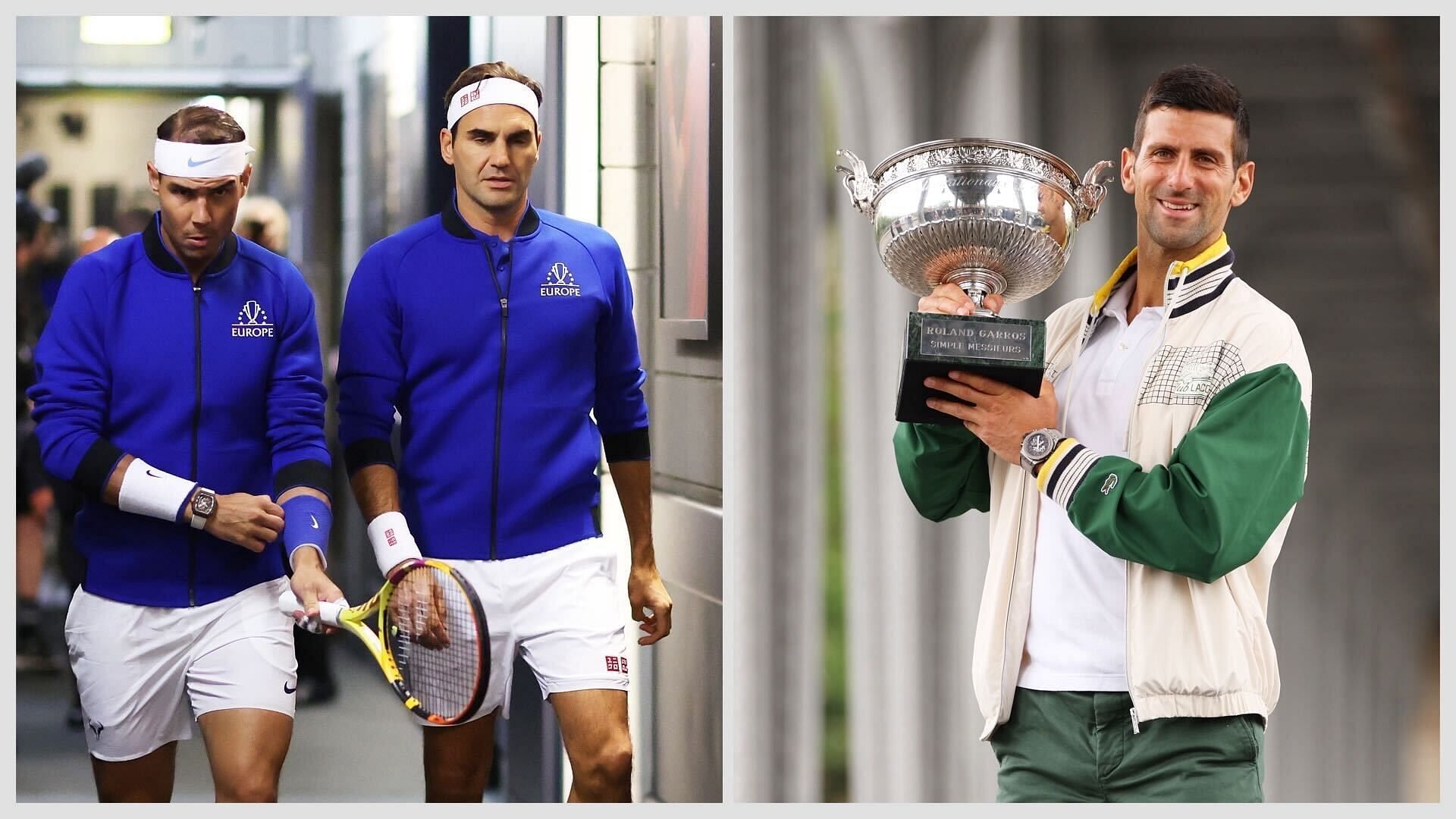 Rafael Nadal, Roger Federer and Novak Djokovic