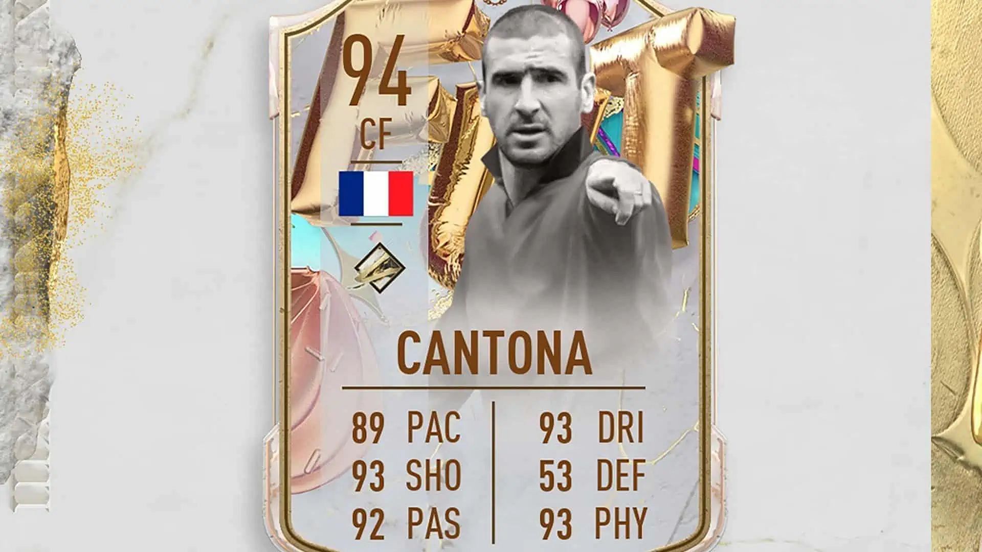 A new Eric Cantona FUT Birthday Icon SBC is available in Ultimate Team (Image via EA Sports)