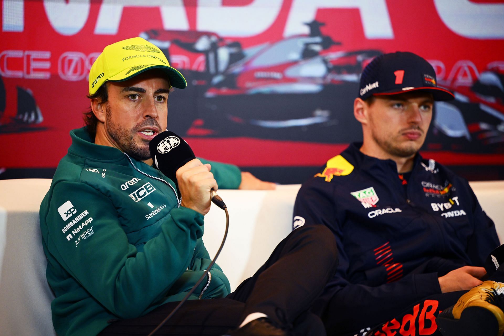 Fernando Alonso and Max Verstappen