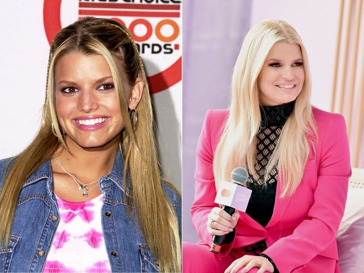 Stills of Jessica Simpson before (left) and after (right) plastic surgery (Images Via Getty Images)
