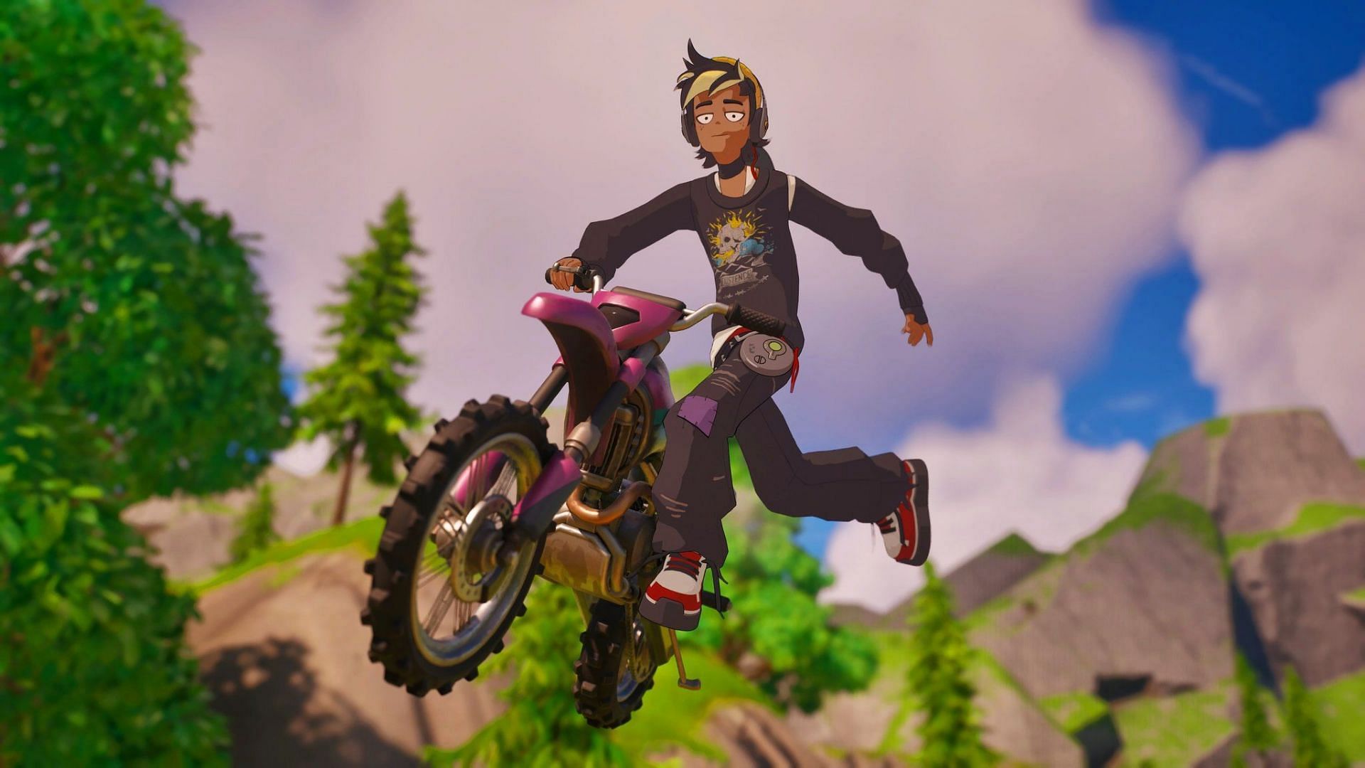Remi is getting some air-time while waiting for the Fortnite update v25.11 downtime to end (Image via Twitter/orticles)