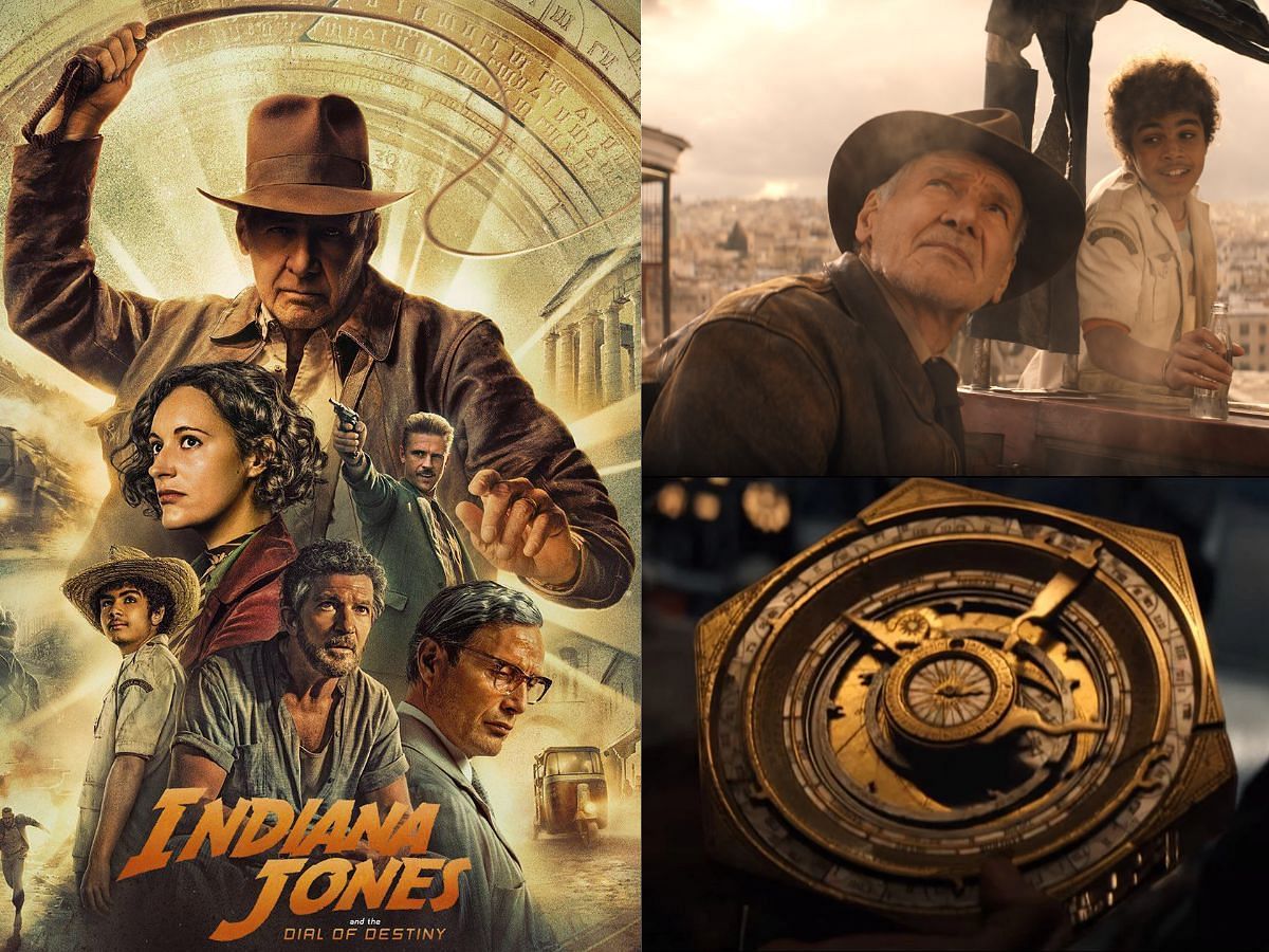 Indiana Jones and the Dial of Destiny is slated to release this Friday. (Photos via IMDb/YouTube/Lucasfilm)
