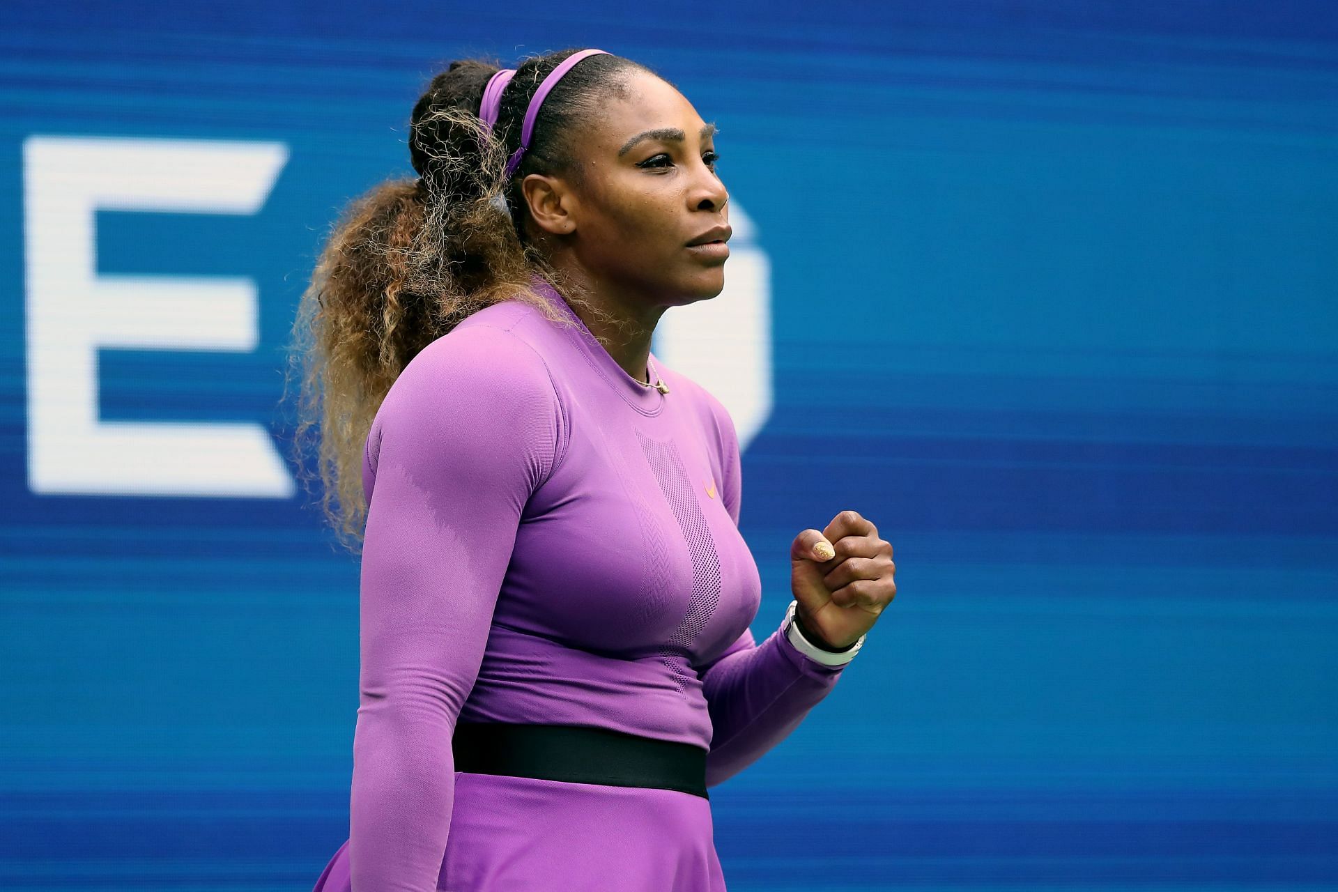 Serena Williams in action at the US Open