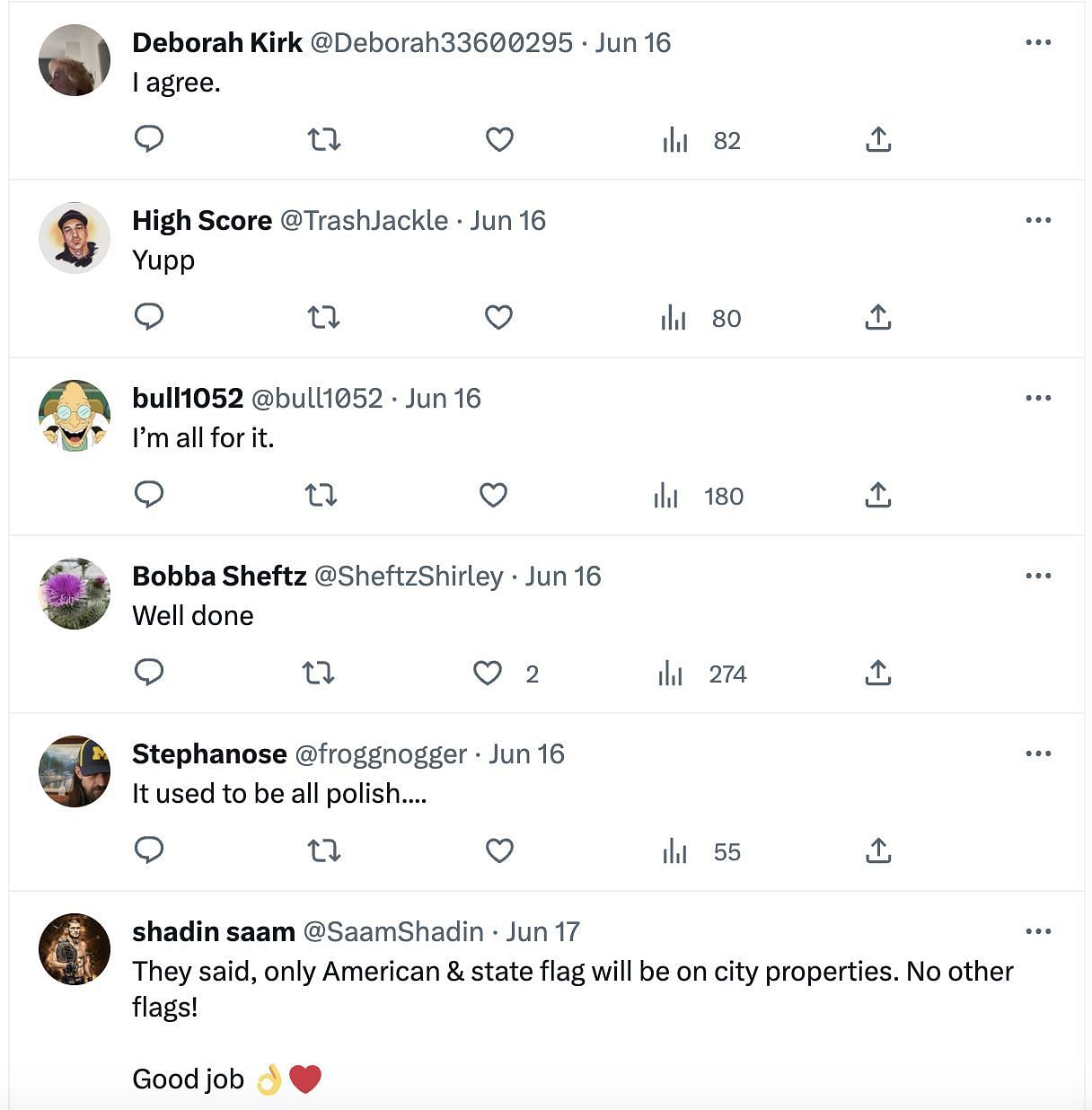 Social media users shared reactions as a city in the USA bans LGBTQ+ flags during Pride Month. (Image via Twitter)