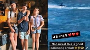 Tom Brady questions his parenting decisions during jet ski trip with kids in Greece