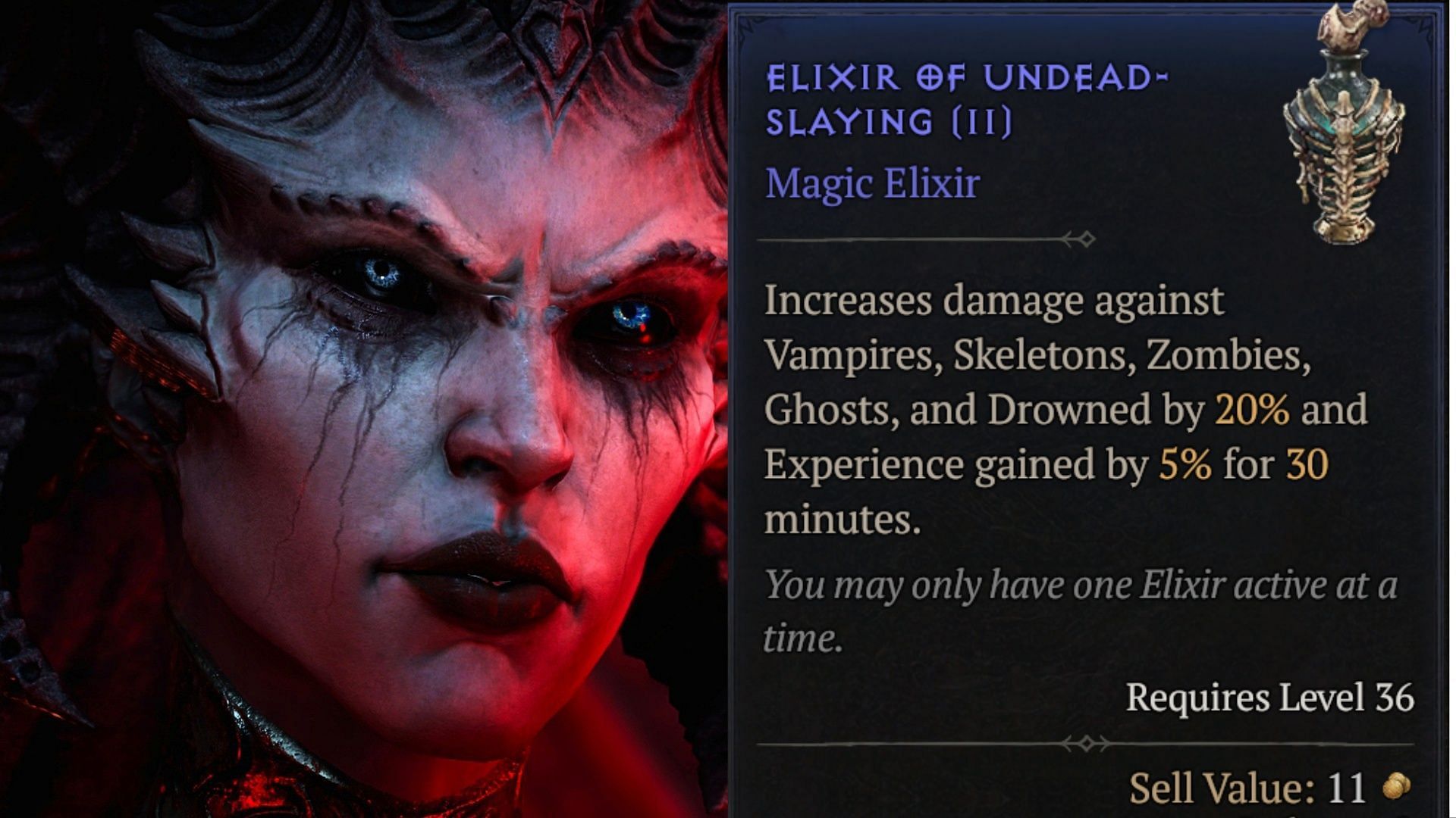 This elixir is highly useful against undead enemies (Images via Blizzard)