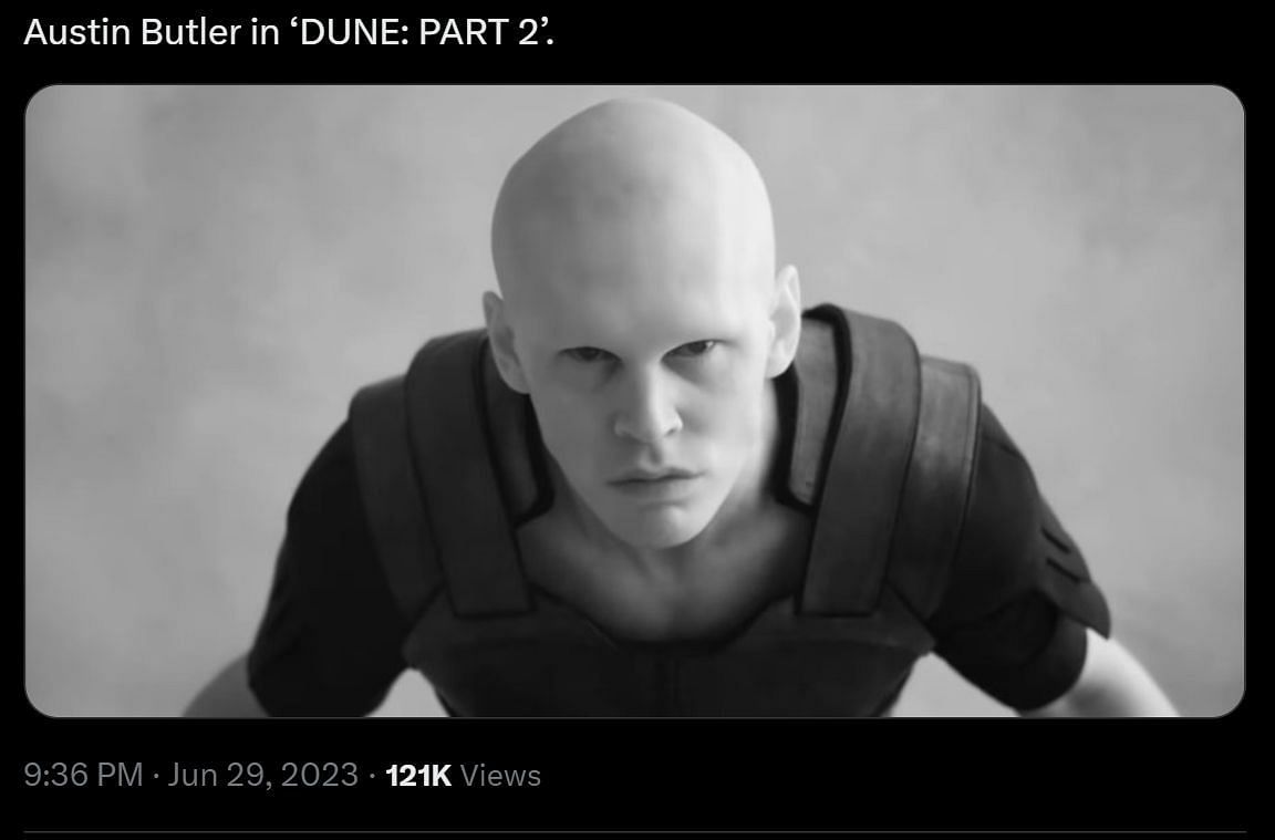 DF&#039;s post about Dune: Part 2 (Image via Twitter)