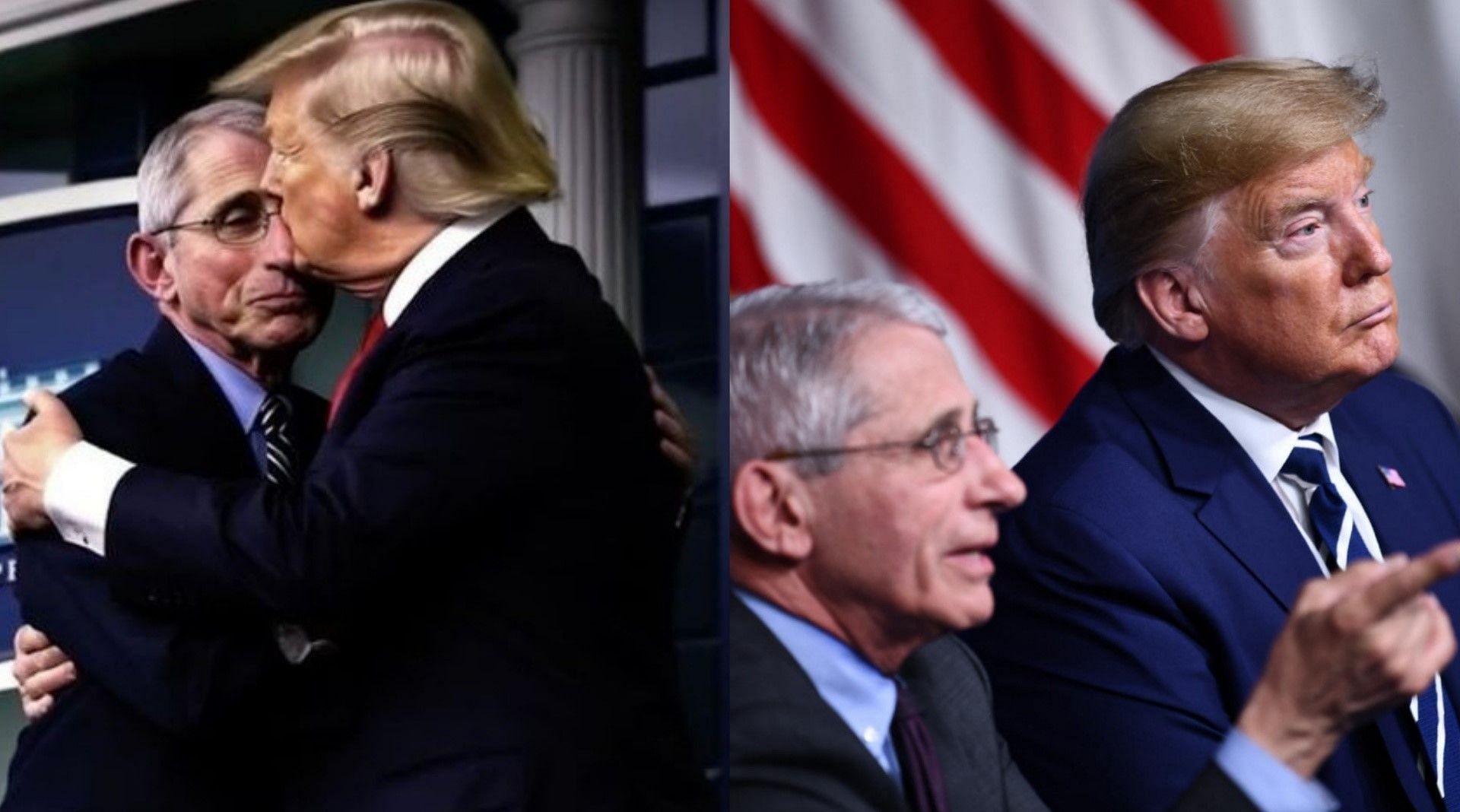Image of Donald Trump embracing Anthony Fauci takes the internet by a storm (Image via DeSantisWarRoom/Twitter)