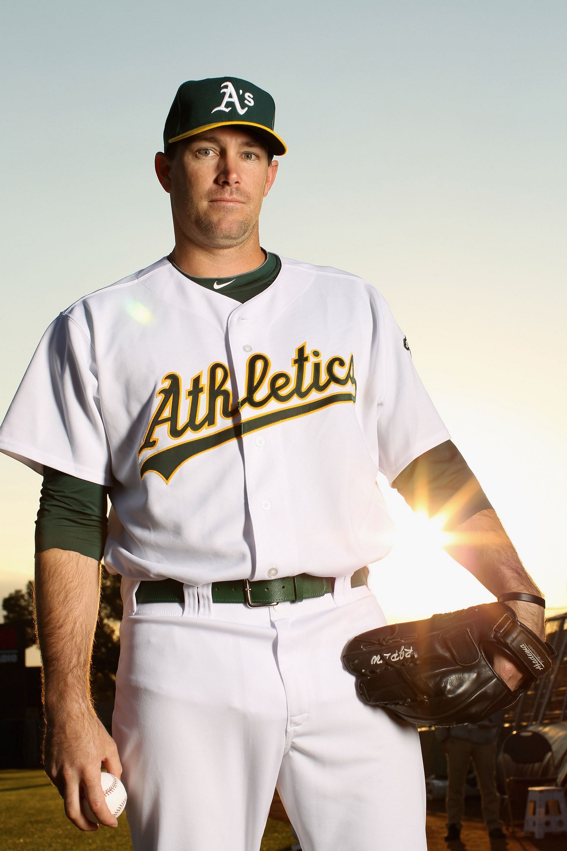 Willie Eyre #45 of the Oakland Athletics poses for a portrait during media photo day at Phoenix Municipal Stadium on February 24, 2011 in Phoenix, Arizona. (Photo by Ezra Shaw/Getty Images)