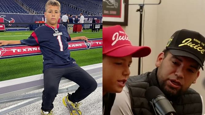 Watch: Baby Gronk being pressured by his dad to give obnoxious replies - “Going to get body massages by baddies”