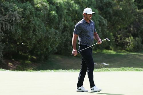 Koepka even had time to joke about his "presence" at the Travelers Championship next week (Image via Getty).