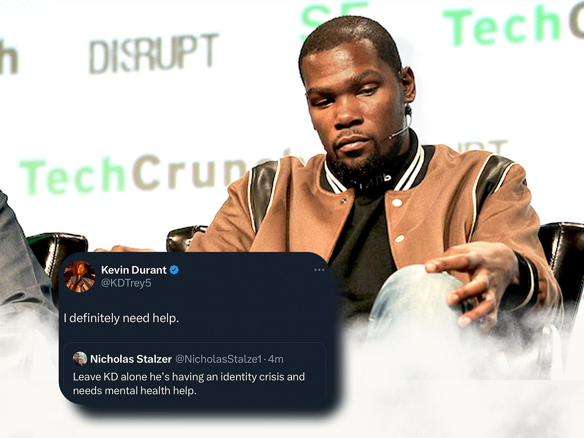 Kevin Durant tweeted and then deleted that he &quot;definitely need help.&quot;