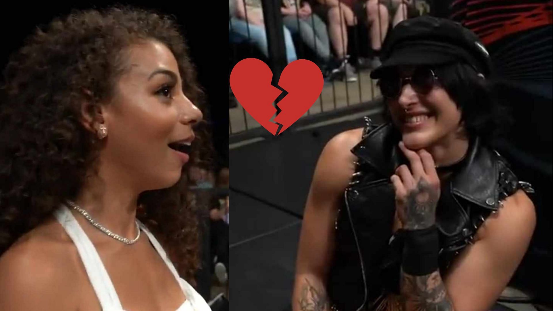 Rhea Ripley flirted with Samantha Irvin at a WWE Live Event.