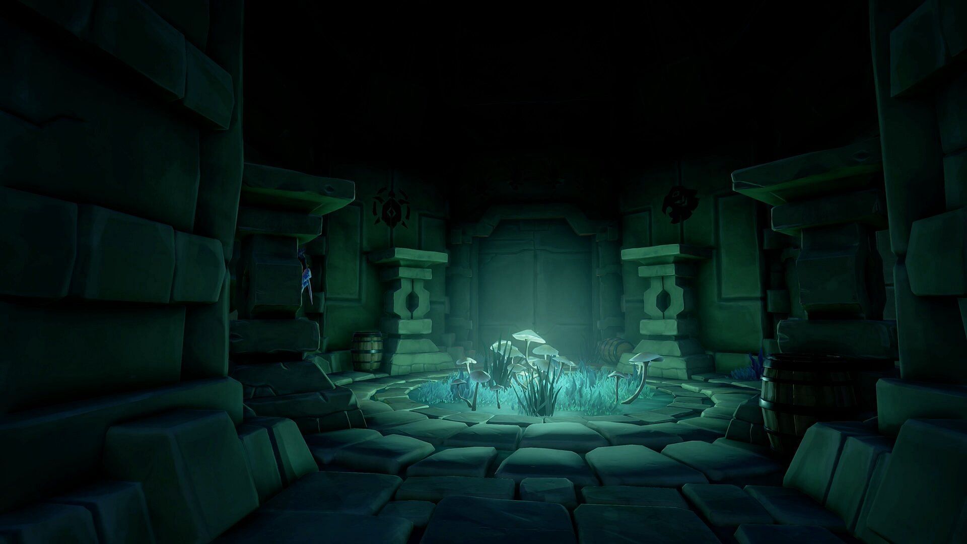 Look for a crab icon above a pillar (Image via Sea of Thieves)