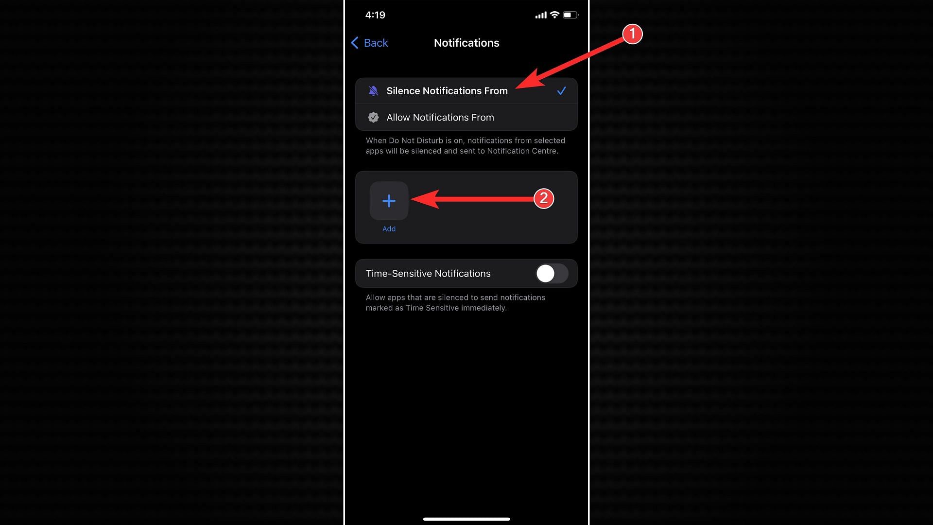 Select Apps and choose to silence notifications from specific or all apps (Image via Sportskeeda)