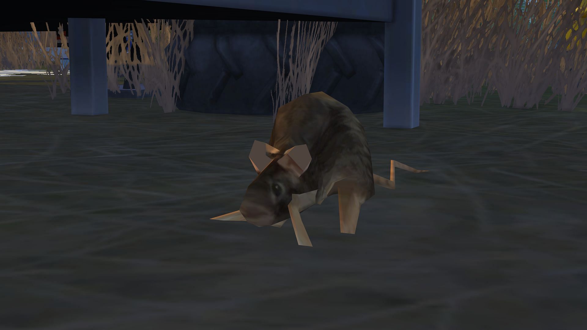 A mischievous rat scurrying through a hidden corner (Image via The Sims 4)