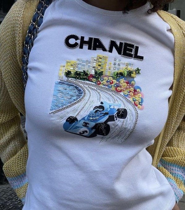 authentic chanel tshirt in 2023  Chanel tshirt, Chanel, Chanel t shirt