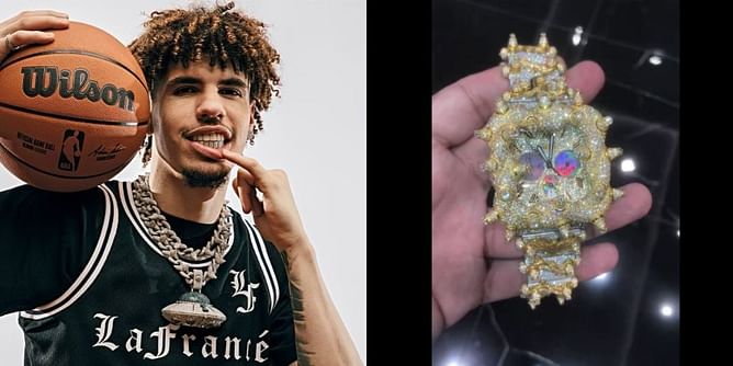 Watch: LaMelo Ball's blingy watch creates buzz on social media