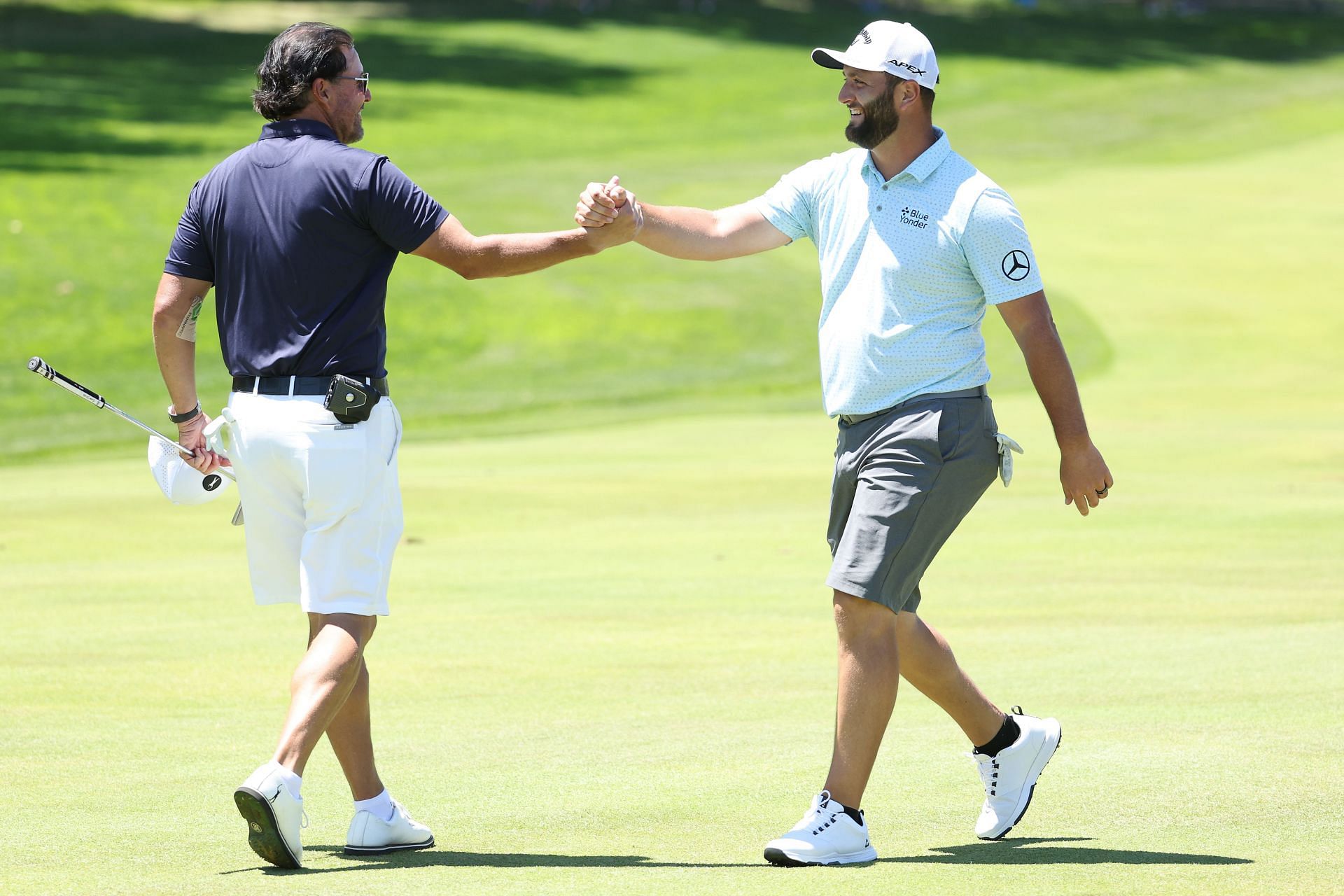Phil Mickelson and Jon Rahm at the 2022 US Open - Preview (Image via Getty).