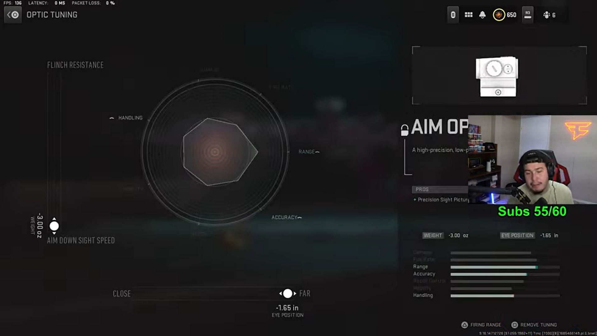 Tuning for Aim OP-V4 (Image via Activision and YouTube/Desiire)
