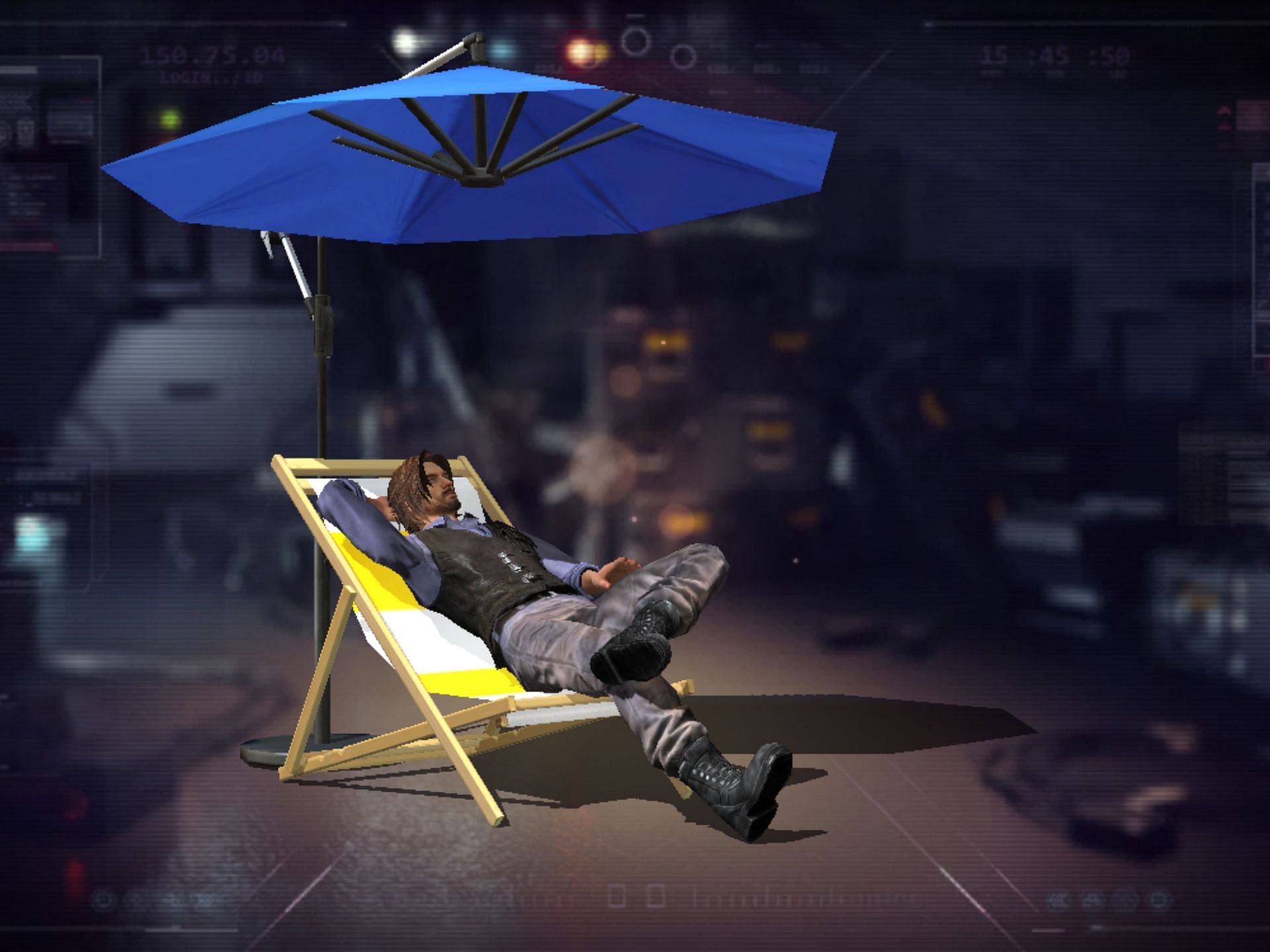 Sunbathing emote is available for free (Image via Garena)