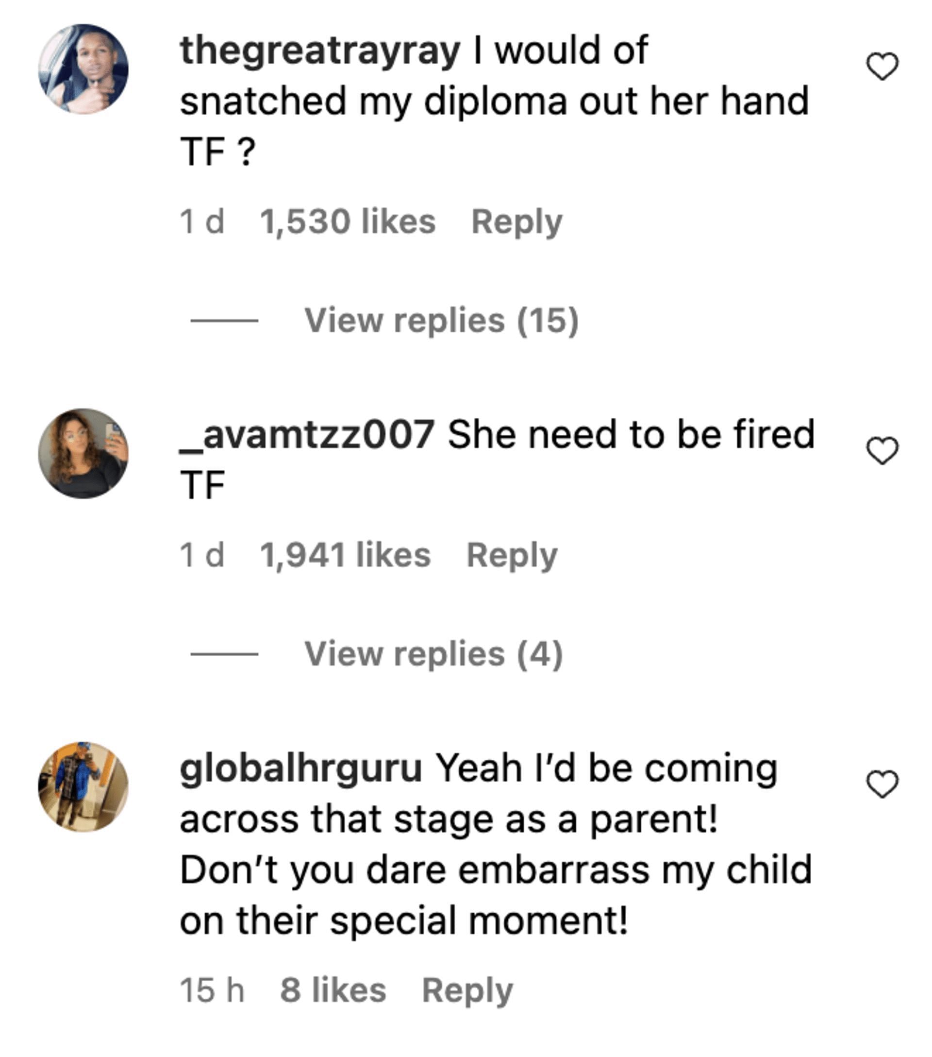 Social media users were left outraged after the Principal of a girl&#039;s school denied the students their degrees during the graduation ceremony. (Image via Instagram)