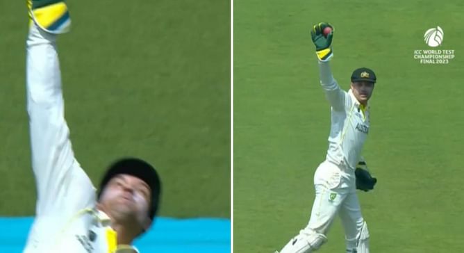 [Watch] Alex Carey takes a one-handed stunner as Umesh Yadav gets out to unplayable delivery in WTC final
