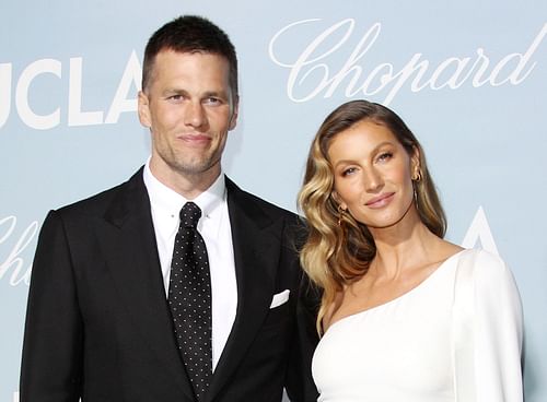 Tom Brady (L) and Gisele Bundchen