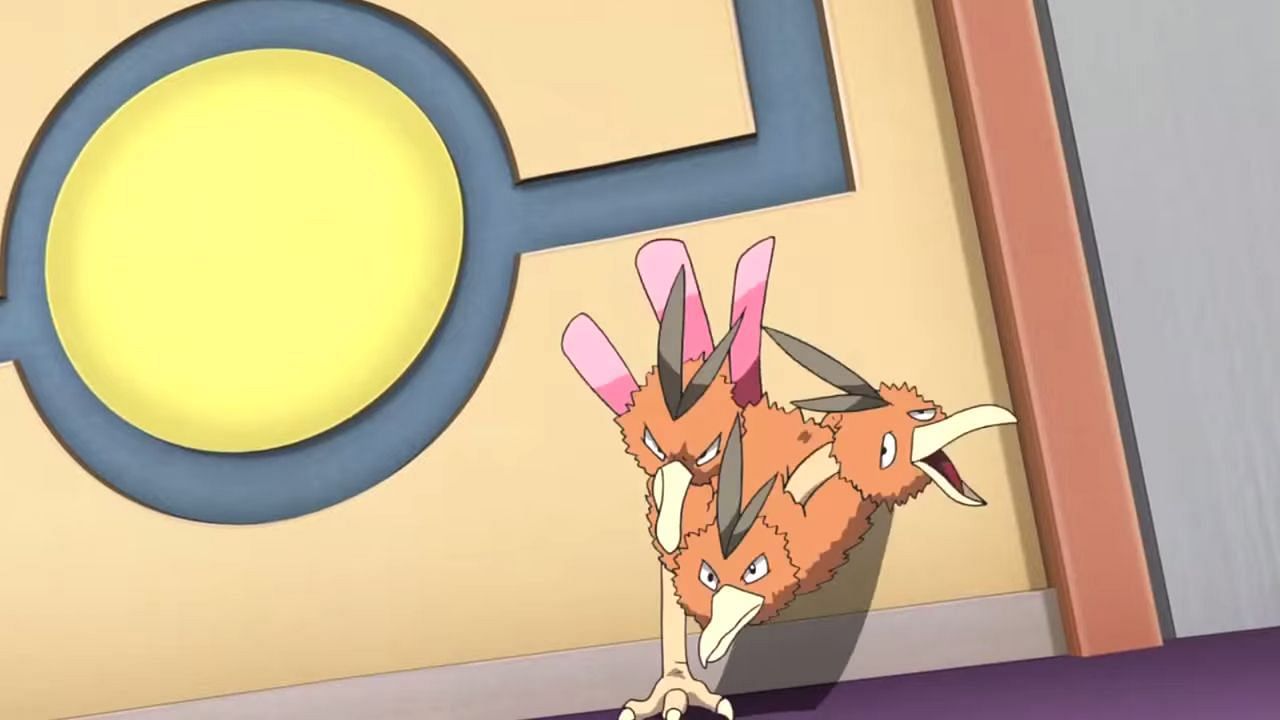 Dodrio, as seen in Pokemon Origins (Image via The Pokemon Company)