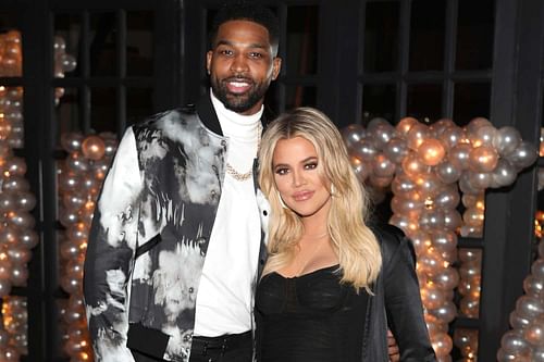 Tristan Thompson and Khloe Kardashian (right)