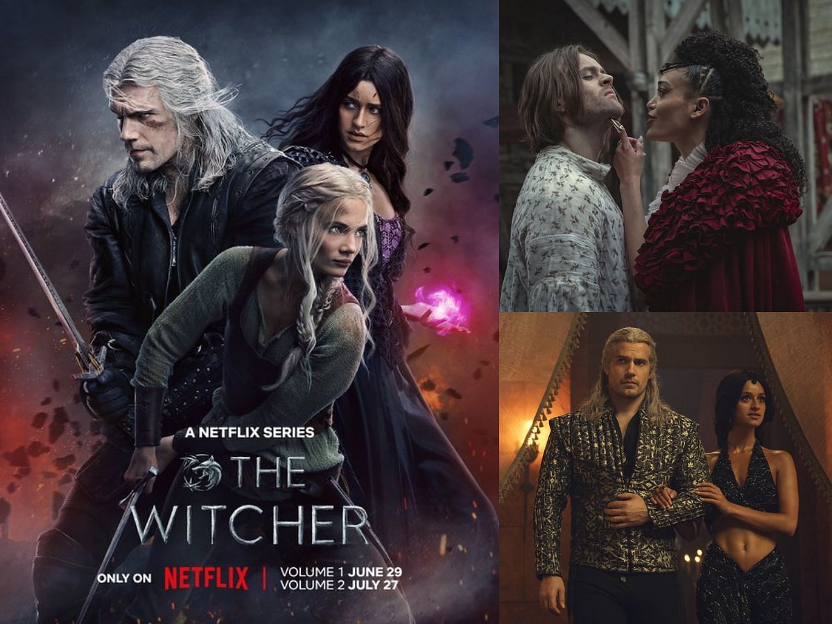 Scenes from The Witcher season 3. (Photos via YouTube/Netflix/Twitter/@witchernetflix/Sportskeeda)