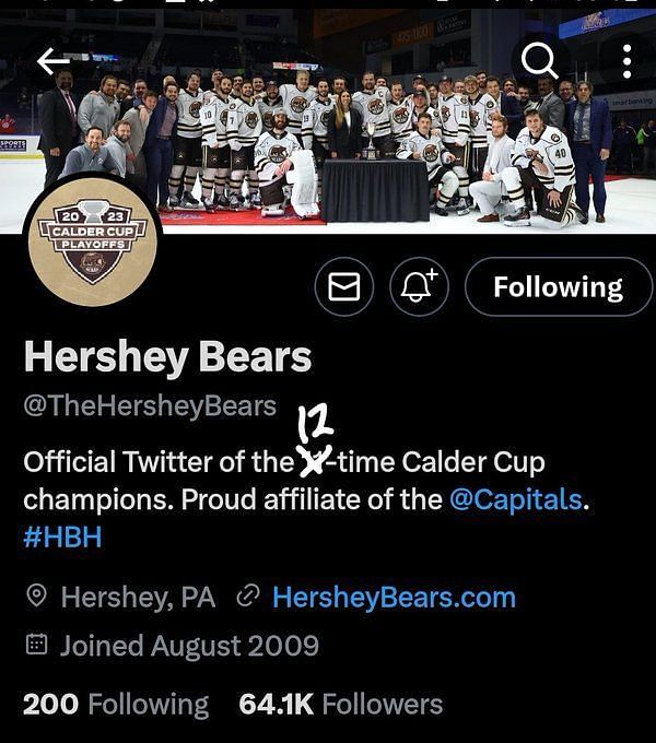 Congratulations to the Hershey Bears on winning the 2023 CalderCup